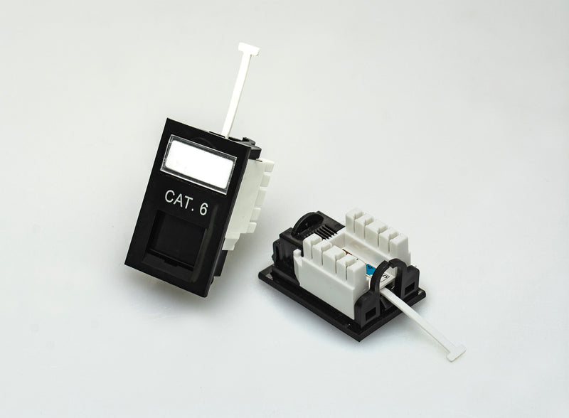 72-3691B - Cat6 Data Module in Black (LJ6C)